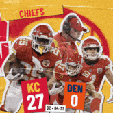 a poster of a football game between the chiefs and den 0