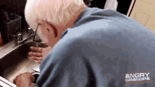 Angry Grandpa Vomiting Into The Sink2 GIF - Angry Grandpa Vomiting Into The Sink2 Pickled Eggs GIFs
