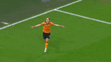two soccer players on a field with one wearing number 11
