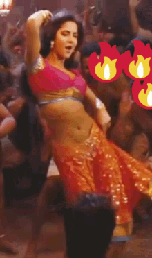 Katrina Kaif Hot Navel Agnipath GIF