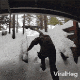 Traversing The Snow Viralhog GIF - Traversing The Snow Viralhog Climbing The Snow GIFs