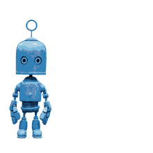bubl robot blue party party popper