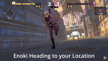 enoki heading to your location is displayed on a video game screen