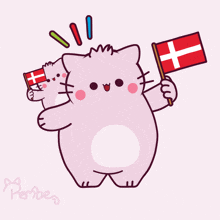 Danish Pride Pembe GIF - Danish Pride Pembe Pembe The Pink Cat GIFs