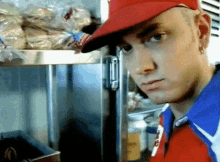 Eminem Spitting On Your Onion Rings GIF