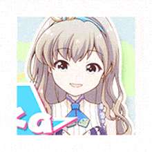 a girl with long hair and a crown on her head is holding a sign with the letter a on it