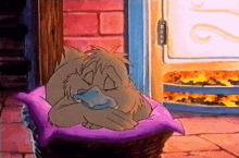 Crayola Presents The Ugly Duckling Sleep GIF - Crayola Presents The Ugly Duckling Sleep Fireplace GIFs