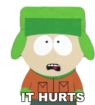 It Hurts Kyle Broflovski Sticker - It Hurts Kyle Broflovski South Park Stickers