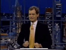 David Letterman Tie GIF - David Letterman Tie Jiggle GIFs