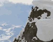 Diving Off A Mountain GIF - Red Bull Mountain Dive GIFs