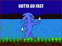 Cursed Sonic Gotta Go Fast GIF