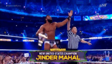 Jinder Mahal Us Title GIF - Jinder Mahal Us Title Us Champion GIFs