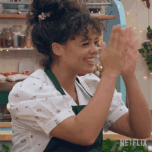 Clapping Lydia West GIF - Clapping Lydia West The Great British Baking Show Holidays GIFs