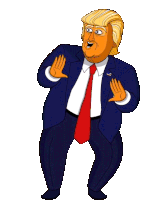 Trump Cartoon Sticker - Trump Cartoon Dance Stickers