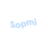 a white background with the words sopmi sopmi written on it