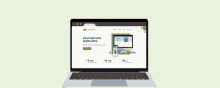 a laptop is open to a web page that says your next site starts here