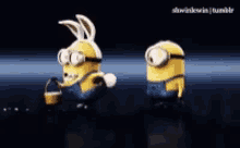 Minions Easter Bunny GIF - Minions Easter Bunny Dancing GIFs