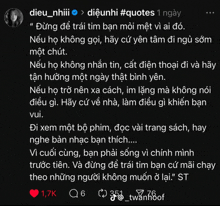 a screenshot of a tweet by dieu_nhiii with a heart in the lower right corner