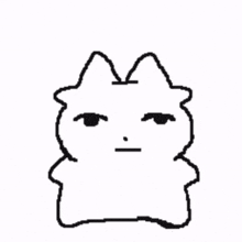 a black and white drawing of a cartoon character with a funny face