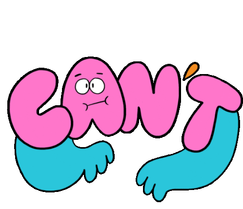 Can'T In Asl Sticker - Kiss Fist Asl Cant Signing Cant Stickers