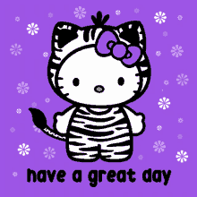 Hello Kitty Have A Great Day GIF - Hello Kitty Have A Great Day Purple GIFs