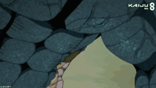 a blue background with kaiju no 8 on it