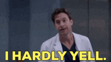 Greys Anatomy Nick Marsh GIF - Greys Anatomy Nick Marsh I Hardly Yell GIFs
