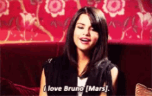Selena Gomez I Love Bruno Mars GIF - Selena Gomez I Love Bruno Mars GIFs