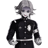 a man in a black uniform has a badge on his chest that says ' police '