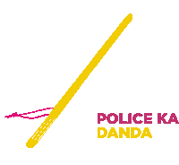Police Ka Danda Social Nation Sticker - Police Ka Danda Social Nation Police Stick Stickers