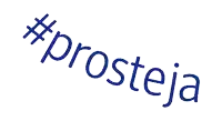 the word prosteja is written in blue letters