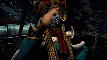 a person wearing a costume with a question mark on their face