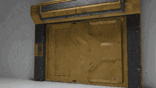 a brown curtain is hanging on a white wall in a room