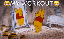 Stretch Winnie The Pooh GIF - Stretch Winnie The Pooh Mirror GIFs