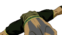 a person with a tattoo on their back is laying on their back