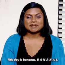 Mindy Kaling My Day GIF - Mindy Kaling My Day Bananas GIFs