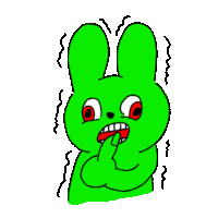 Green Rabbit Sticker