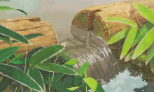 anime water nature flow splash