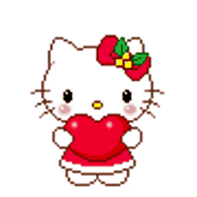 hello kitty heart valentines red