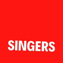 a woman stands in front of a red background with the words the verified singers on it