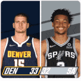 Denver Nuggets (33) Vs. San Antonio Spurs (32) First-second Period Break GIF - Nba Basketball Nba 2021 GIFs