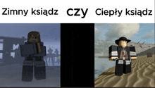 a screenshot of a game with the words zimny ksiaz czy cieply ksiaz
