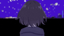 a girl with black hair and red eyes is smiling