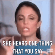 She Hears One Thing That You Say Housewives Of New York GIF - She Hears One Thing That You Say Housewives Of New York She Catches One Thing That You Say GIFs