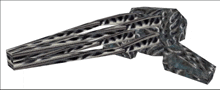 a computer generated image of a gun with a pattern on it
