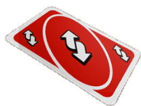 Red Reverse Card Uno Sticker - Red Reverse Card Uno Mattel163games Stickers