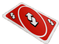 Red Reverse Card Uno Sticker