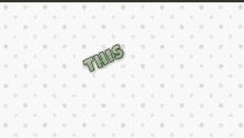 a polka dot background with the words this is and a poop face