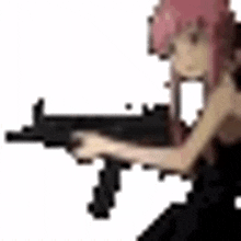 yuno shoot gun machine gun anime