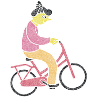 Lotta Riding A Bicycle Sticker - Cosy Love Bike Biking Stickers
